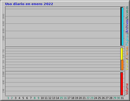 Uso diario en enero 2022